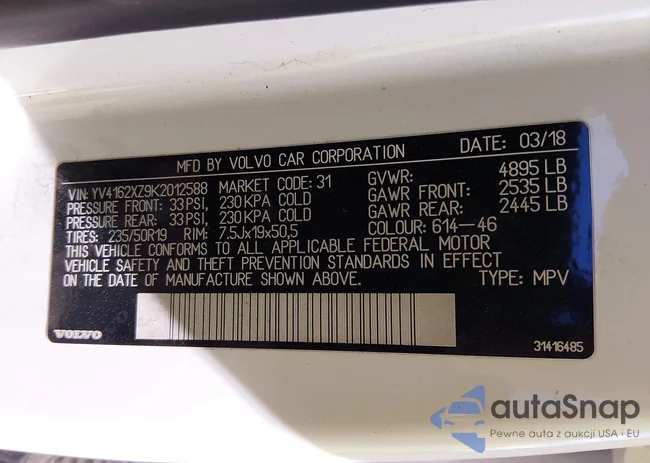 YV4162XZ9K2012588: 44581752