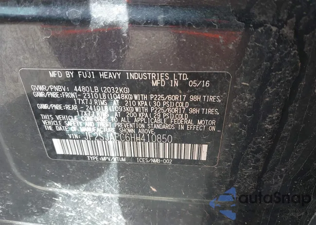 JF2SJAEC6HH410850: 44581857