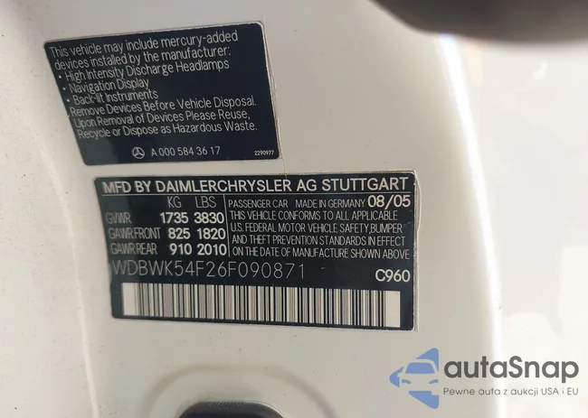 WDBWK54F26F090871: 44581342