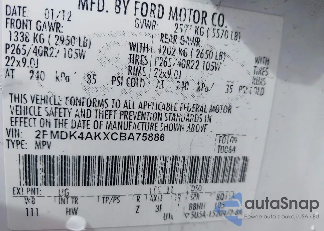 2FMDK4AKXCBA75886: 44582595