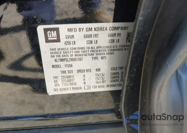 KL79MPSL2NB051567: 44582781