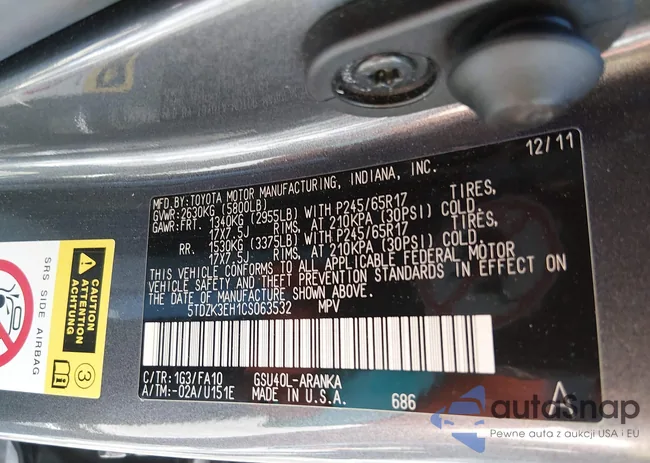 5TDZK3EH1CS063532: 44582115