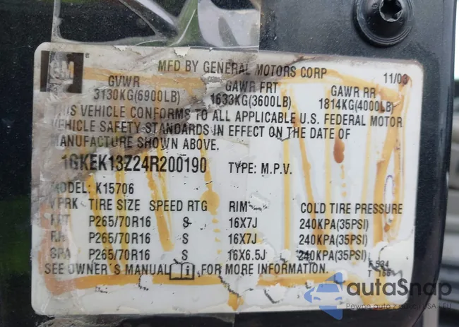 1GKEK13Z24R200190: 44583554