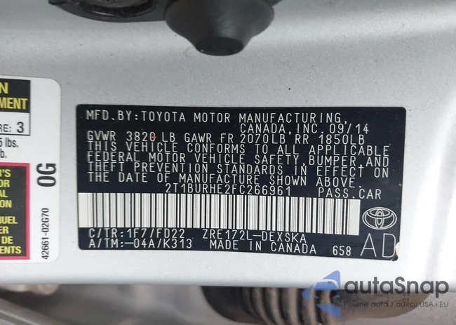 2T1BURHE2FC266961: 44583672