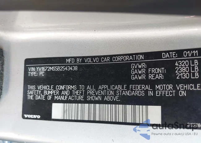 YV1672MS5B2543438: 44583926