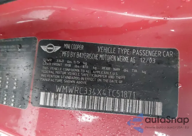 WMWRC334X4TC51871: 44583984