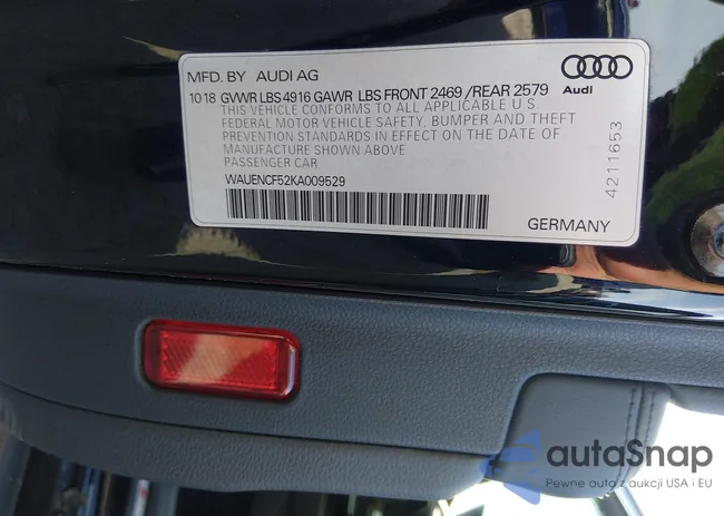 WAUENCF52KA009529: 44583105