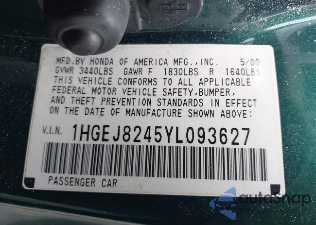 1HGEJ8245YL093627: 44583139