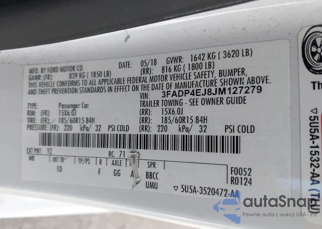 3FADP4EJ8JM127279: 44583201