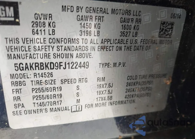 5GAKRBKD9FJ122449: 44583373