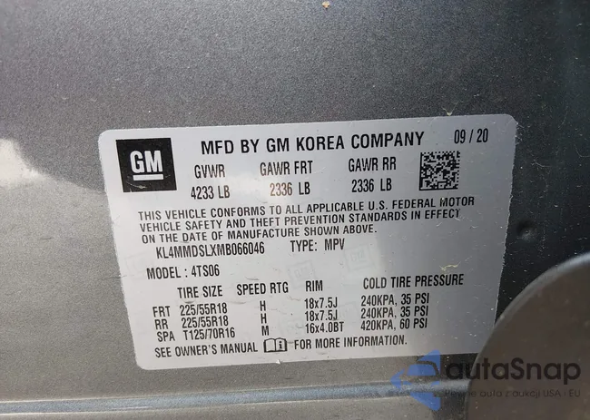 KL4MMDSLXMB066046: 44583377