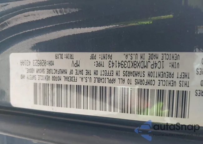 1C4PJMDX8KD394143: 44583436