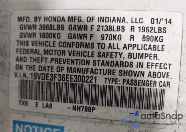 19VDE3F36EE300221: 44583489