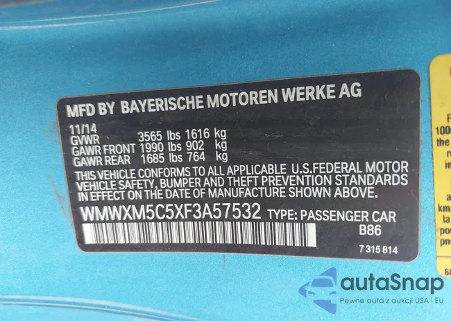 WMWXM5C5XF3A57532: 44584534