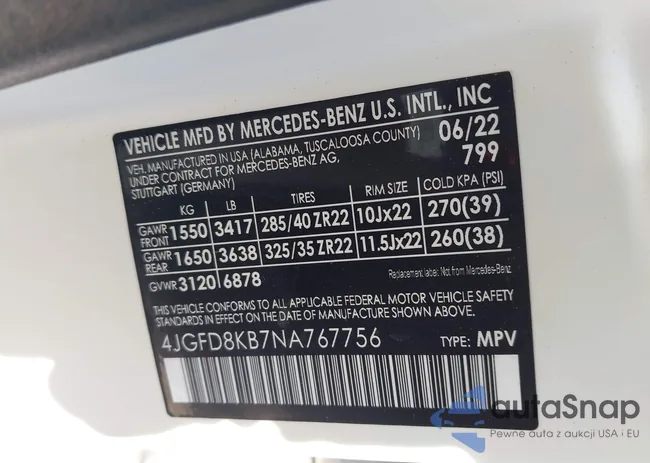 4JGFD8KB7NA767756: 44584546