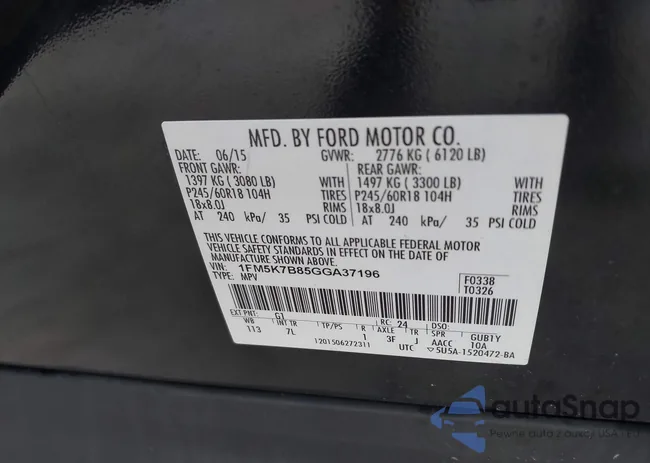 1FM5K7B85GGA37196: 44584658