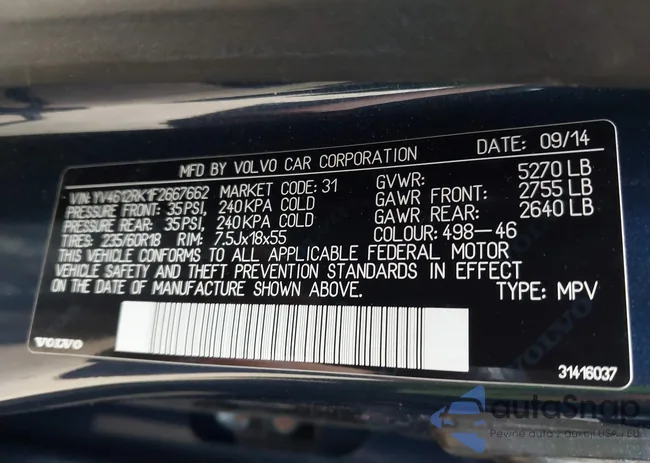 YV4612RK1F2667662: 44584664