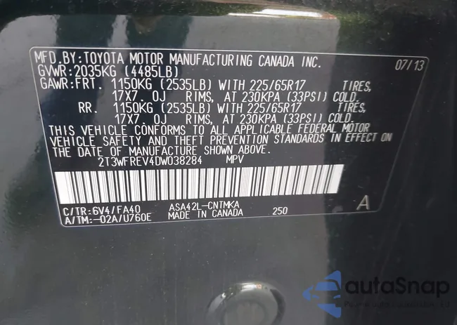 2T3WFREV4DW038284: 44584101