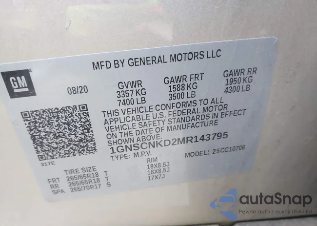 1GNSCNKD2MR143795: 44584255