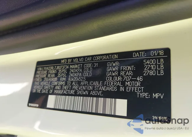 LYVA22RL7JB073734: 44584301