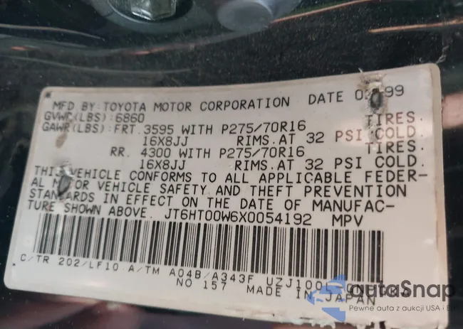 JT6HT00W6X0054192: 44584348