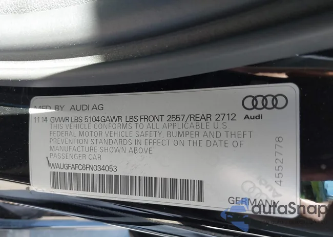 WAUGFAFC6FN034053: 44584361