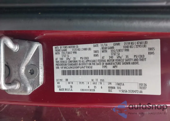 1FMCU9GX9FUA71932: 44584488