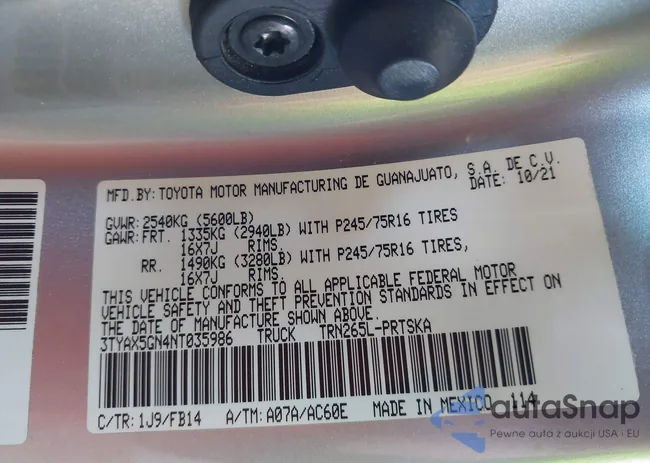 3TYAX5GN4NT035986: 44585512