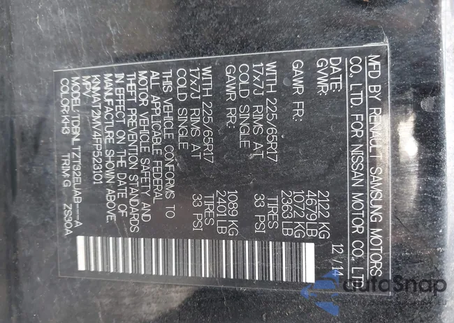 KNMAT2MV4FP523101: 44585726