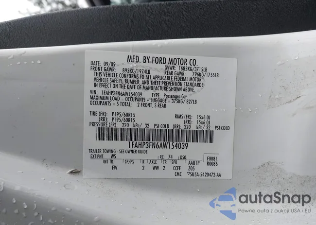 1FAHP3FN6AW154039: 44585753