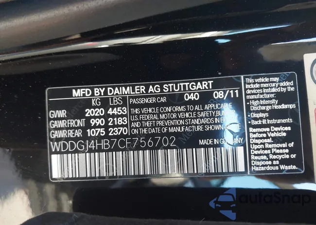 WDDGJ4HB7CF756702: 44585833