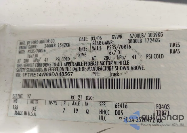 1FTRE14W66DA48567: 44585977