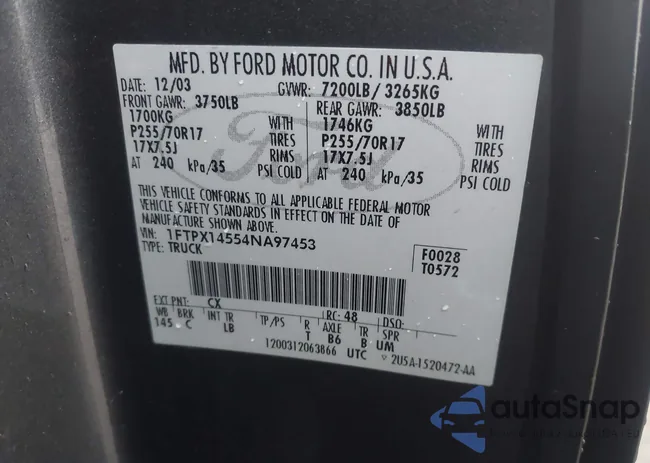 1FTPX14554NA97453: 44586001