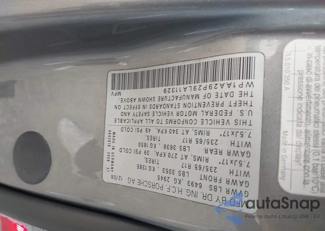 WP1AA29P29LA11329: 44586030