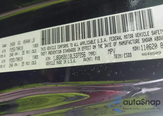 1J8GA59118L537256: 44586080