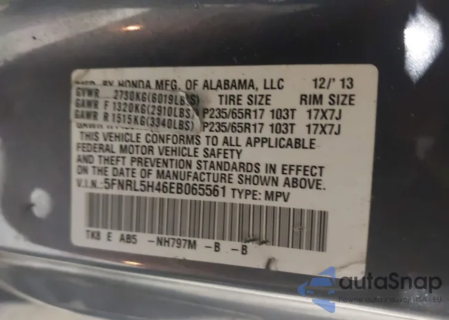 5FNRL5H46EB065561: 44585127