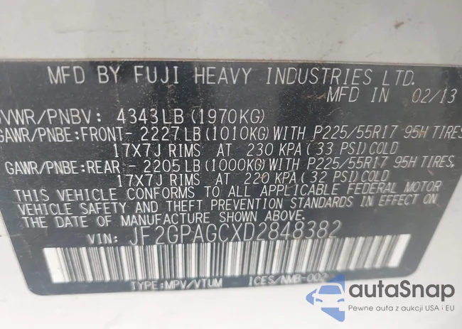 JF2GPAGCXD2848382: 44585193