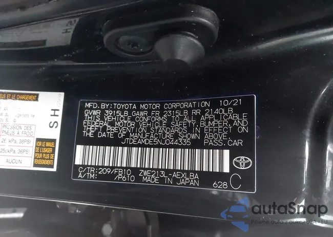 JTDEAMDE5NJ044335: 44585318