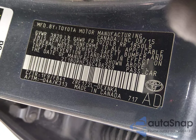 2T1BURHE3GC486269: 44585383