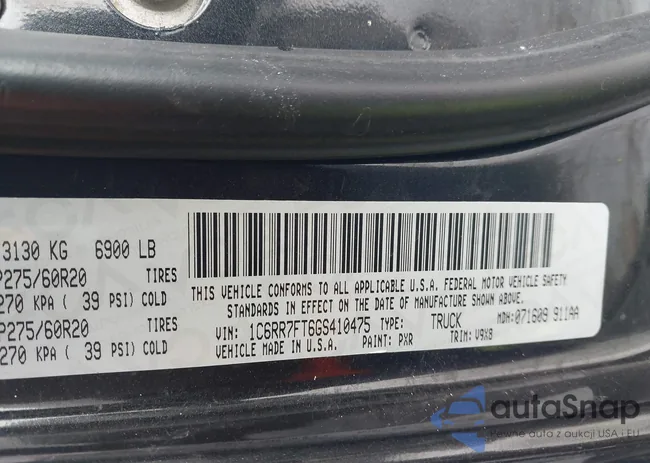 1C6RR7FT6GS410475: 44585463