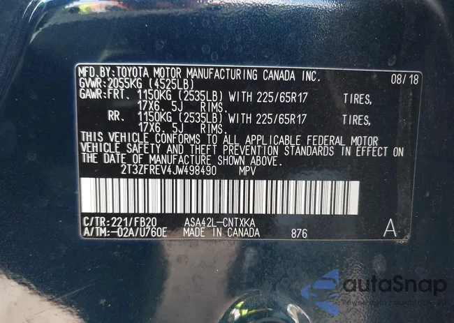 2T3ZFREV4JW498490: 44586547