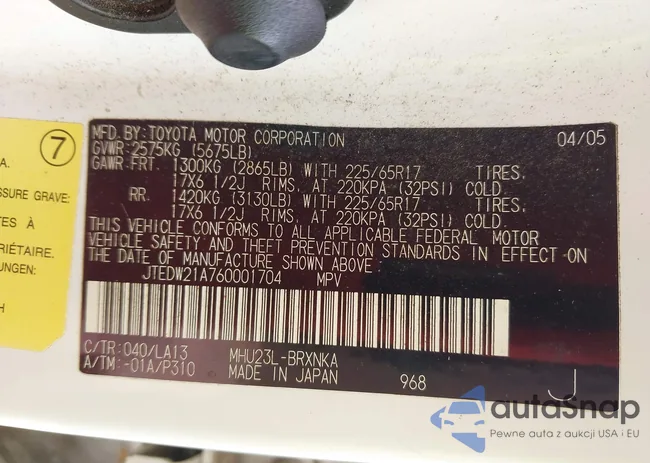 JTEDW21A760001704: 44586584