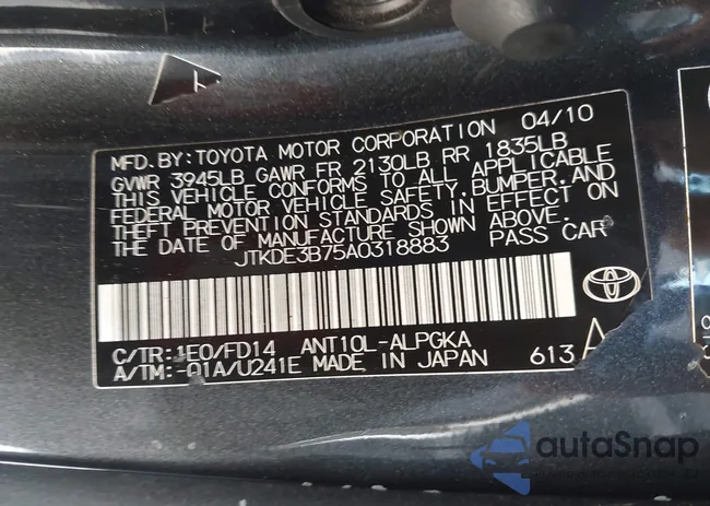 JTKDE3B75A0318883: 44586782