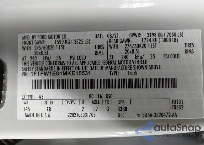 1FTFW1E81MKE15531: 44586866
