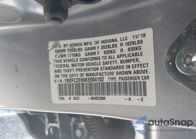 19XFC2E69KE004102: 44586365