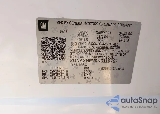 2GNAXHEV0K6119767: 44586387