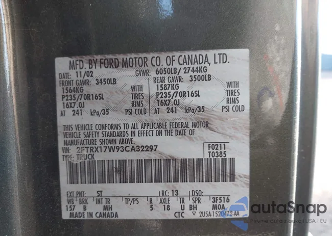 2FTRX17W93CA32297: 44586462