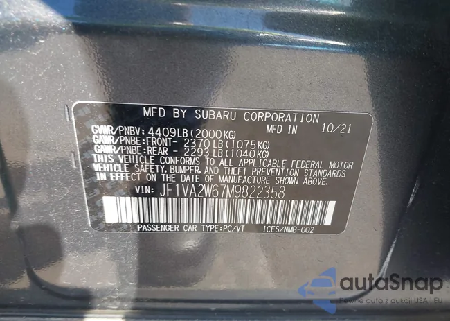 JF1VA2W67M9822358: 44587542