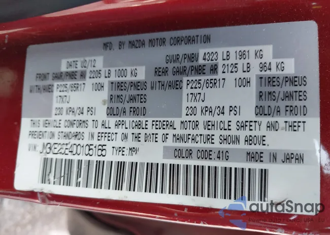 JM3KE2CE4D0105165: 44587562