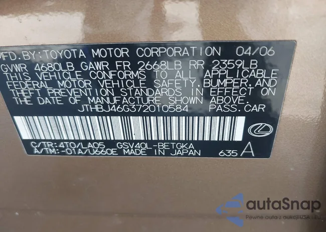 JTHBJ46G372010584: 44587568